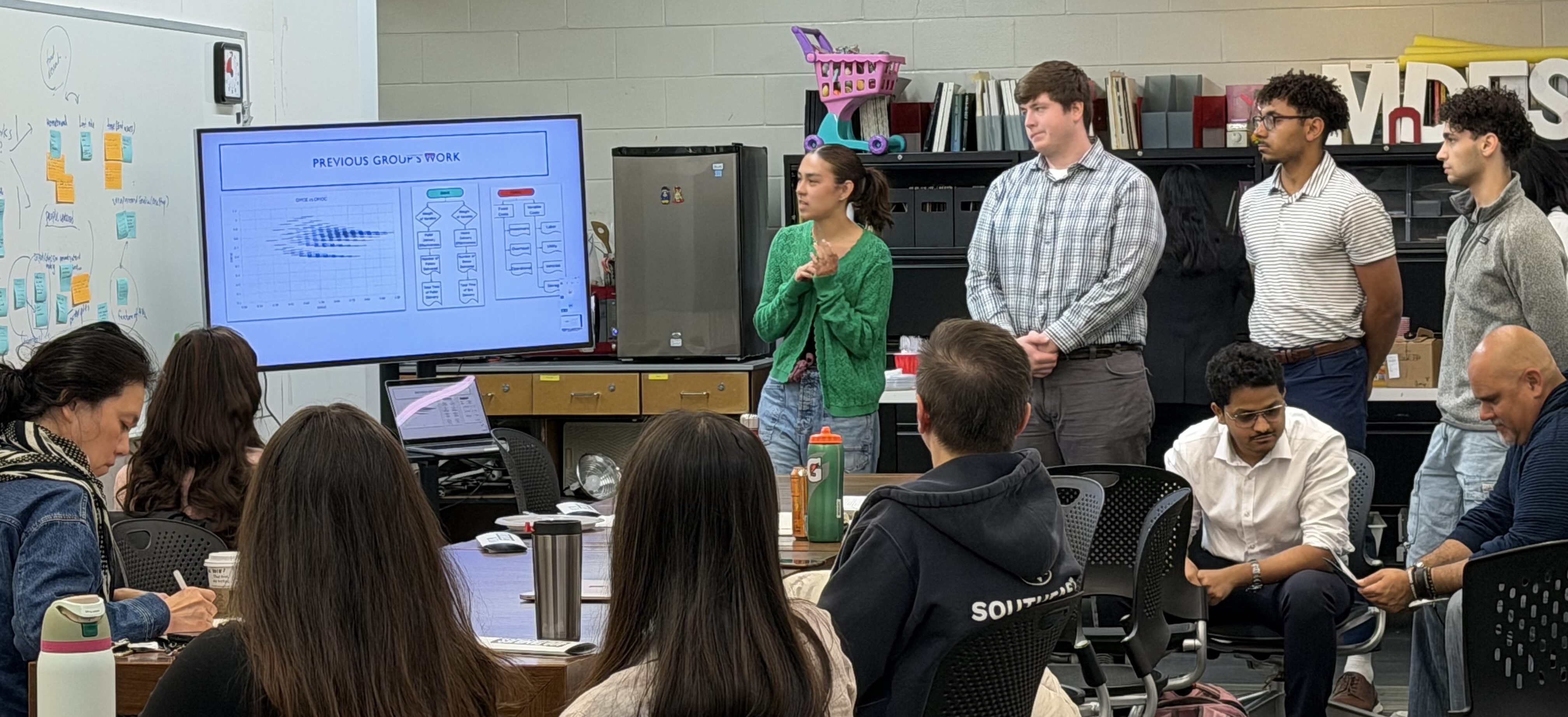 Students present to community partners and get feedback on their work.
