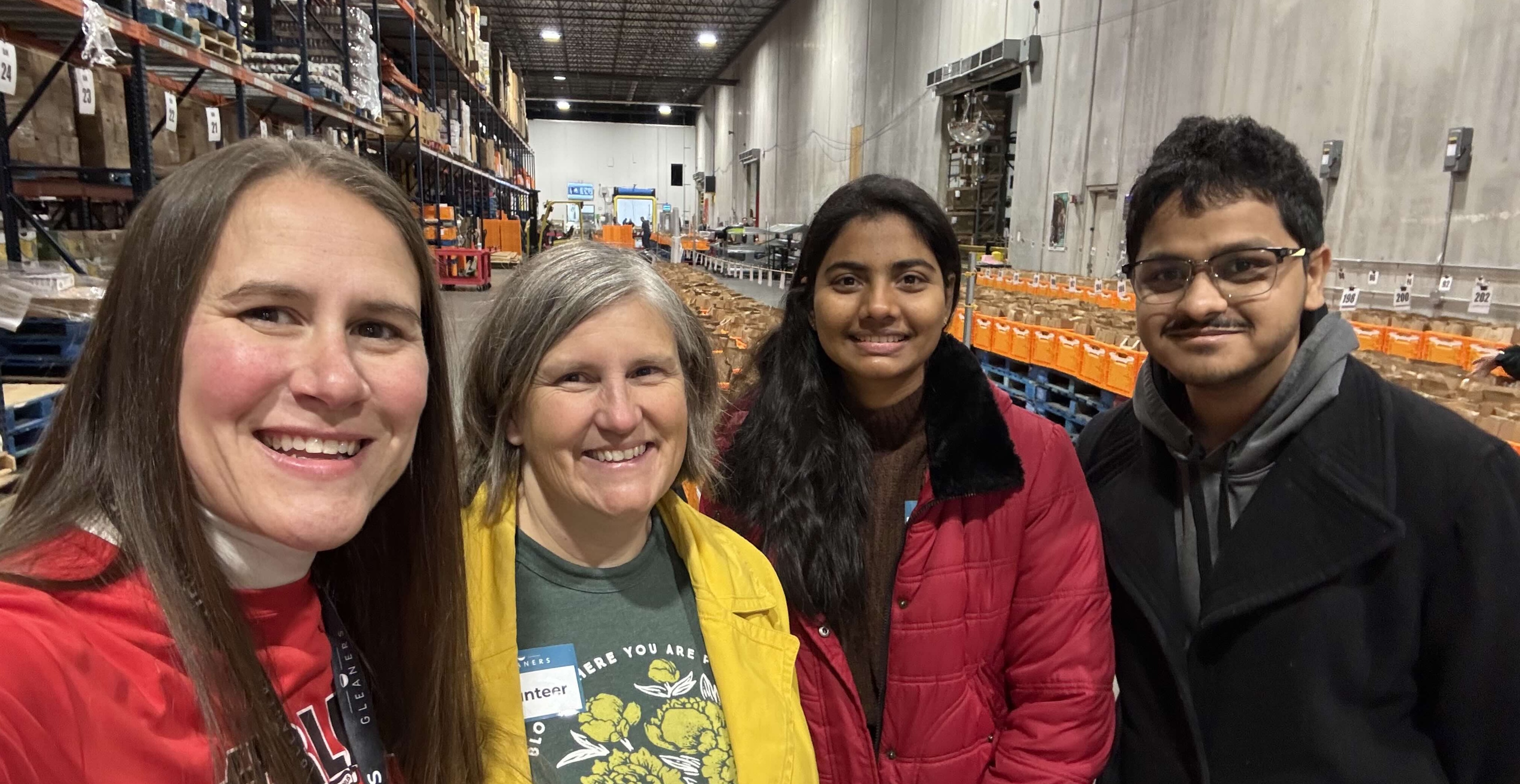 Students volunteer at Gleaners Food Bank.